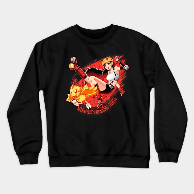 Midgar's Roller Girls Crewneck Sweatshirt by CoinboxTees